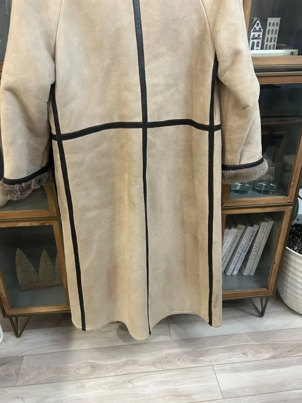 Vintage Genuine Leather Sheepskin Long Coat - Picture 12 of 16